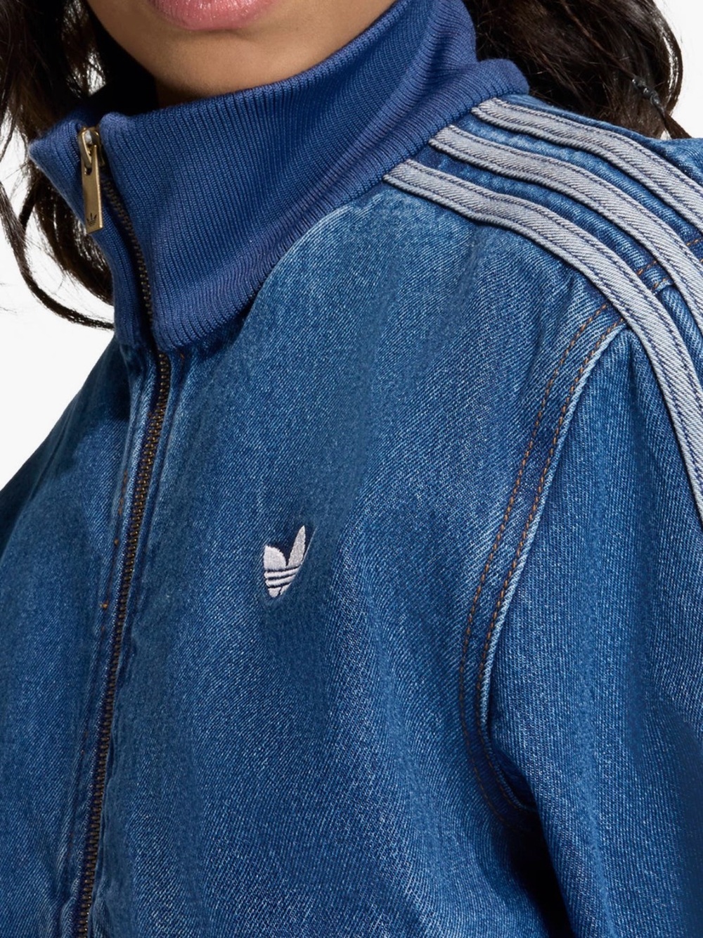 NWT adidas Originals Firebird Denim Track Jacket - Picture 3 of 10